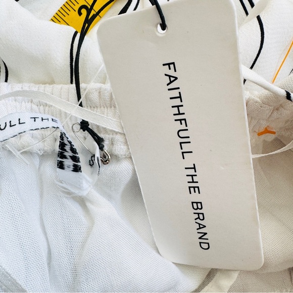 Faithful the Brand deep V-neck striped jumpsuit size Small NEW - Picture 4 of 14